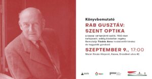 Rab Gusztáv: Szent Optika - könyvbemutató Rab Gusztáv: Szent Optika - könyvbemutató