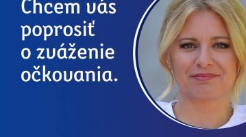 Zuzana Čaputová államfő arra kéri a lakosságot, hogy oltassák be magukat