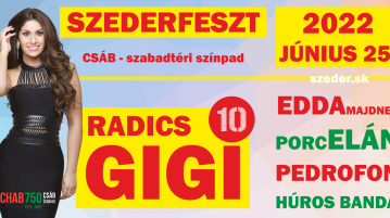 Pályafutásának 10. évfordulóját ünnepli Radicsi Gigi Felvidéken – jön a szederFESZT újabb évada