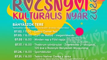 A Rozsnyói Kulturális Nyár augusztusi programjai
