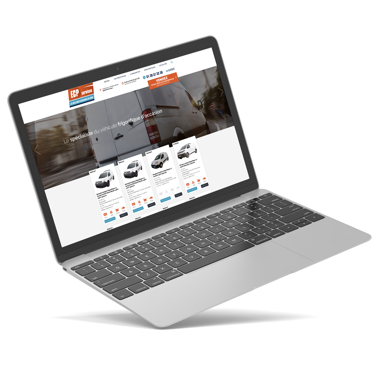 Site internet ECP Services - page accueil