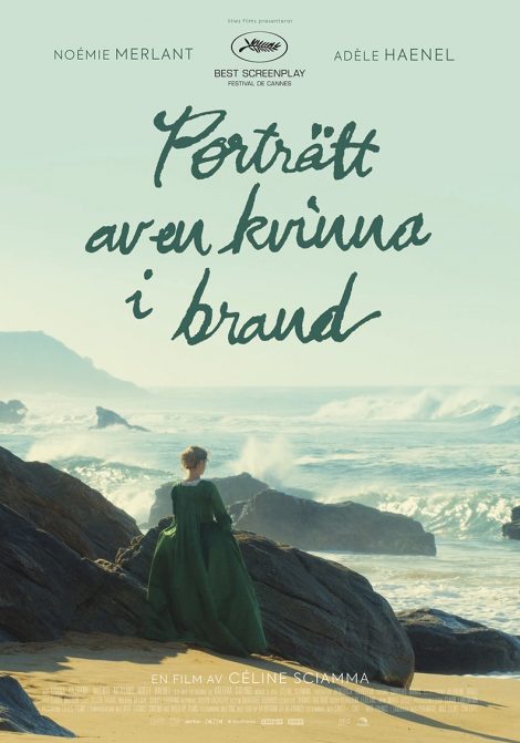 Porträtt av en kvinna i brand poster