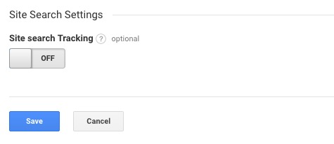Site search tracking in Google Analytics