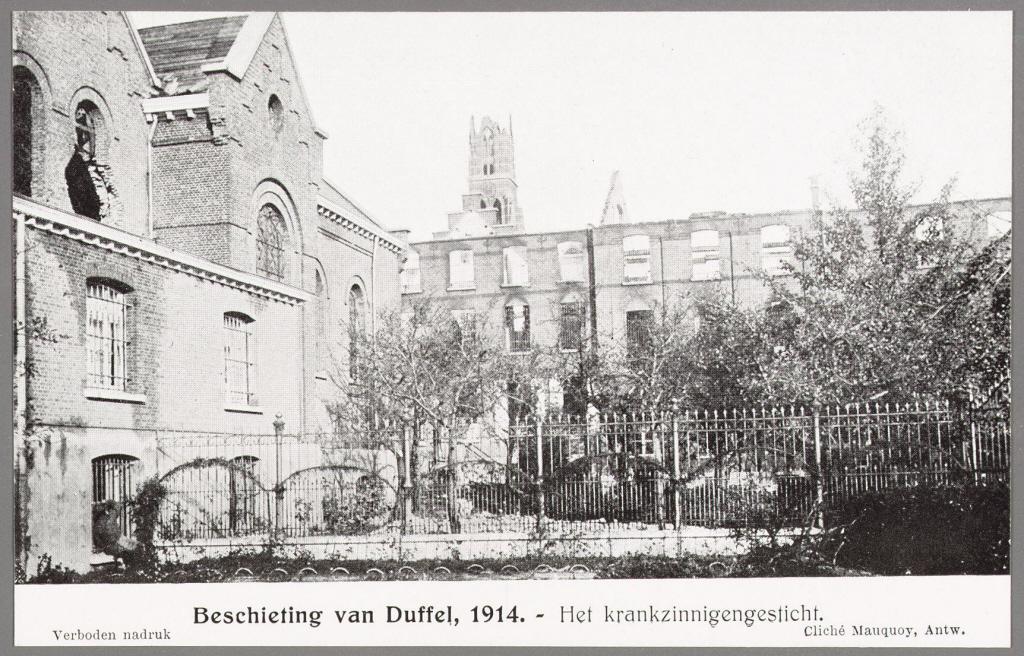 De beschieting van Duffel in 1914, het klooster en