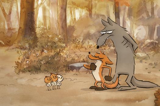 (c) J.E.F. De vos neemt zijn taak serieus, terwijl de wolf het moeilijk heeft.