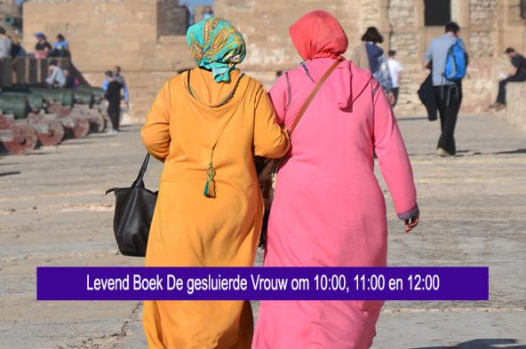 levend boek de gesluierde vrouw