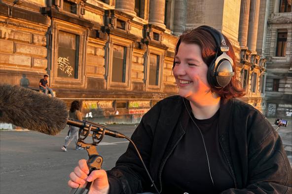 Fleur, onze ex-stagiaire en auteur van de podcast