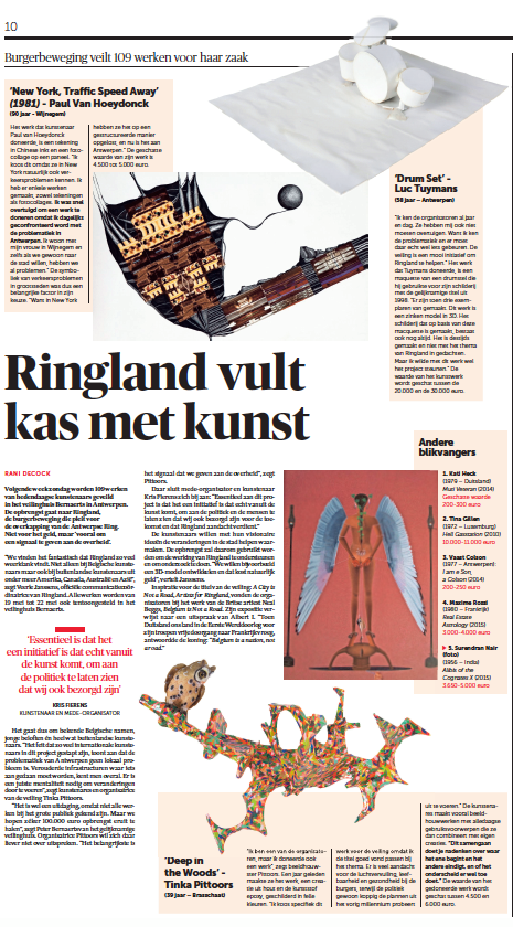 Ringland vult kas met kunst