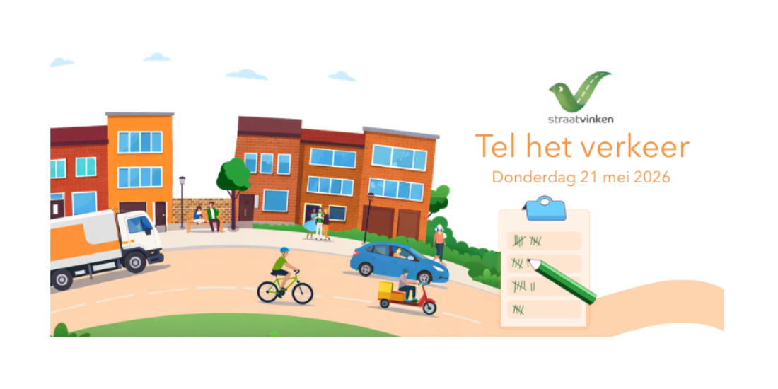 Straatvinken telt voor de negende keer het verkeer op donderdag 21 mei 2026.