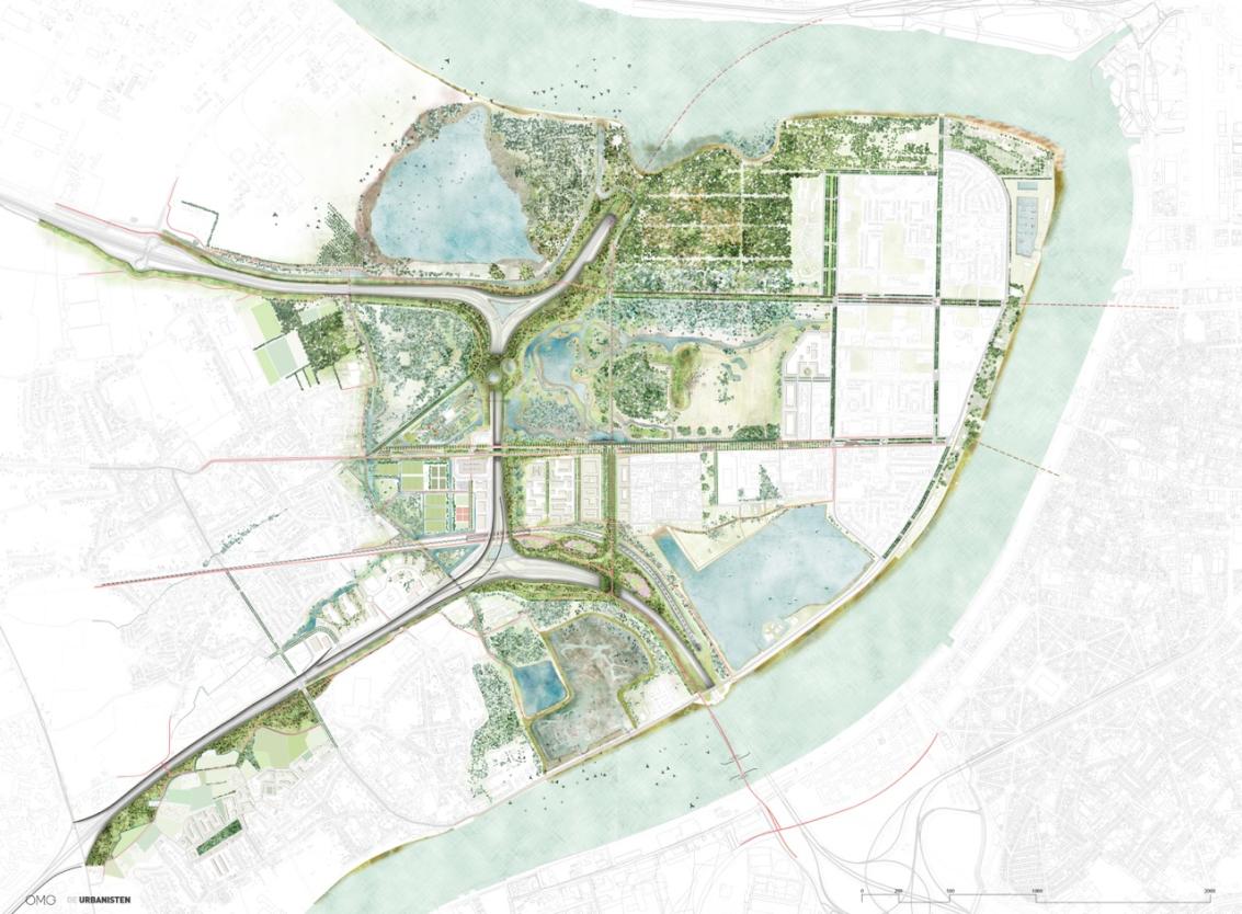 Ringpark West, eerste ontwerp, 2018.
