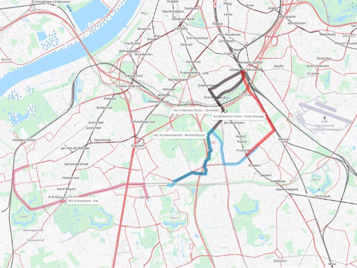 Trajecten Busvinken