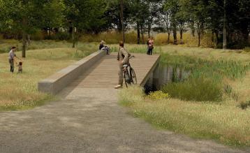 Toekomstbeeld Ringpark Groene Vesten. © Ontwerpteam De Grote Verbinding