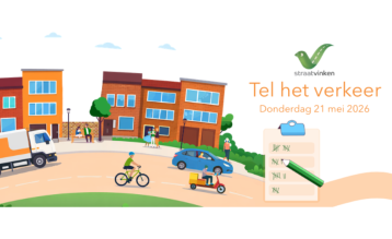 Straatvinken telt voor de negende keer het verkeer op donderdag 21 mei 2026.