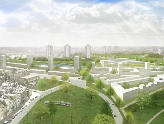 Zuidstation met Ringland. Zuidstation met Ringland.