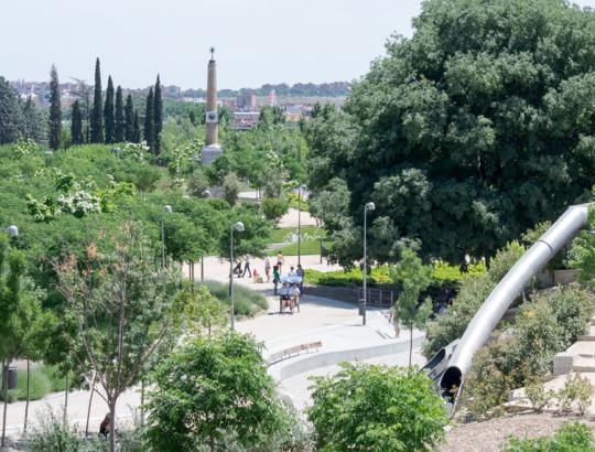 Madrid Rio park.