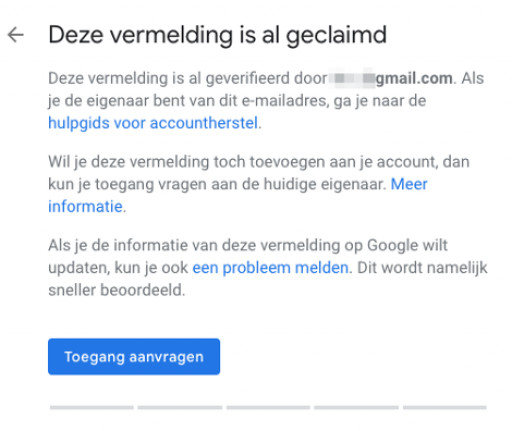 Business-profiel claimen
