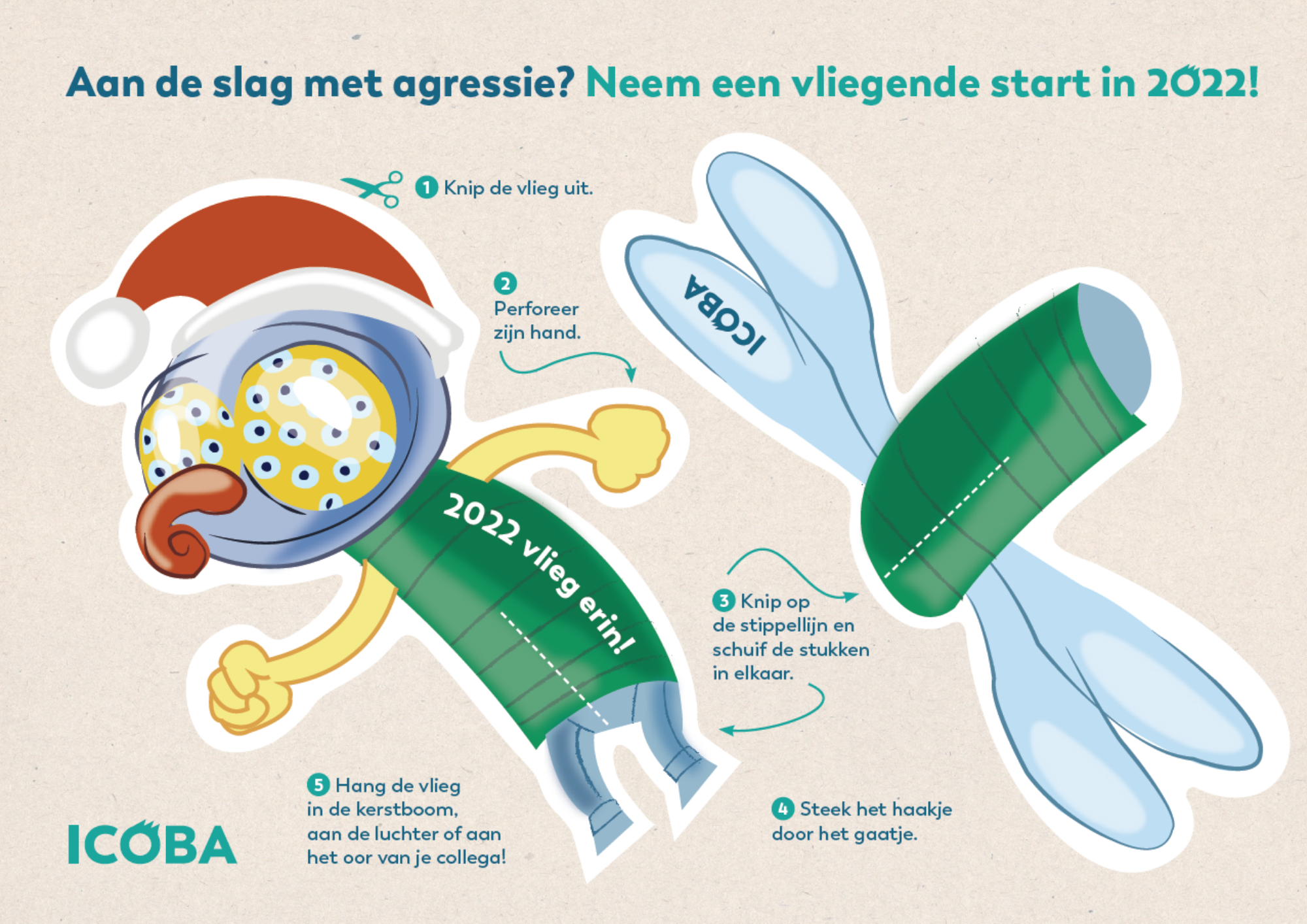 voorbeeld kerstvlieg aan de slag met agressie