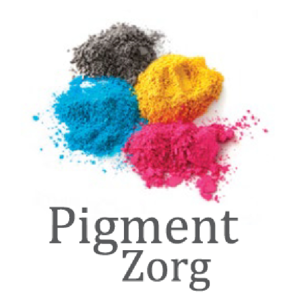 Het logo van de website www.pigmentzorg.be