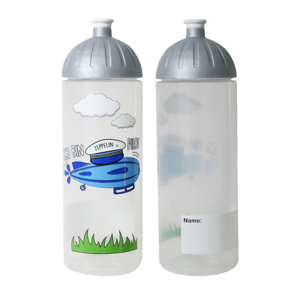 Trinkflasche "Ich bin ein Zeppelin Pilot"